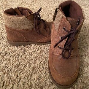 UGG Toddler Orin Wool Brown Leather Boots